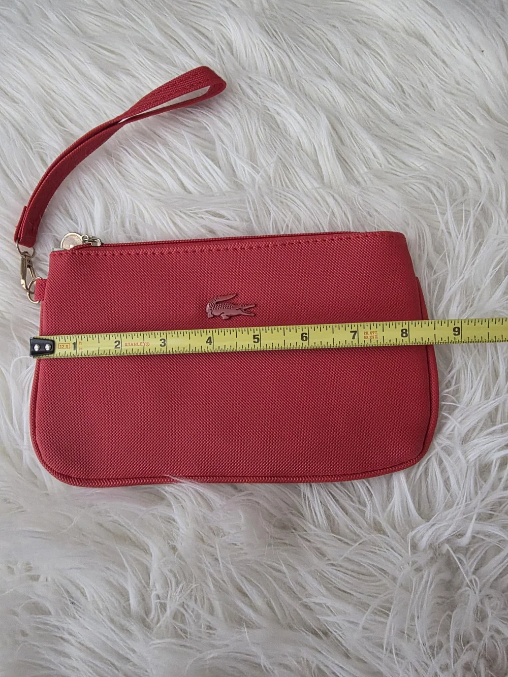 Lacoste Red Wristlet Clutch - Sleek Everyday Carry